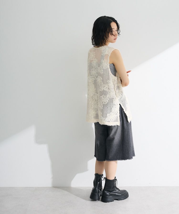 Green Parks「テープ刺繍レースベスト」|ベスト・ジレ|