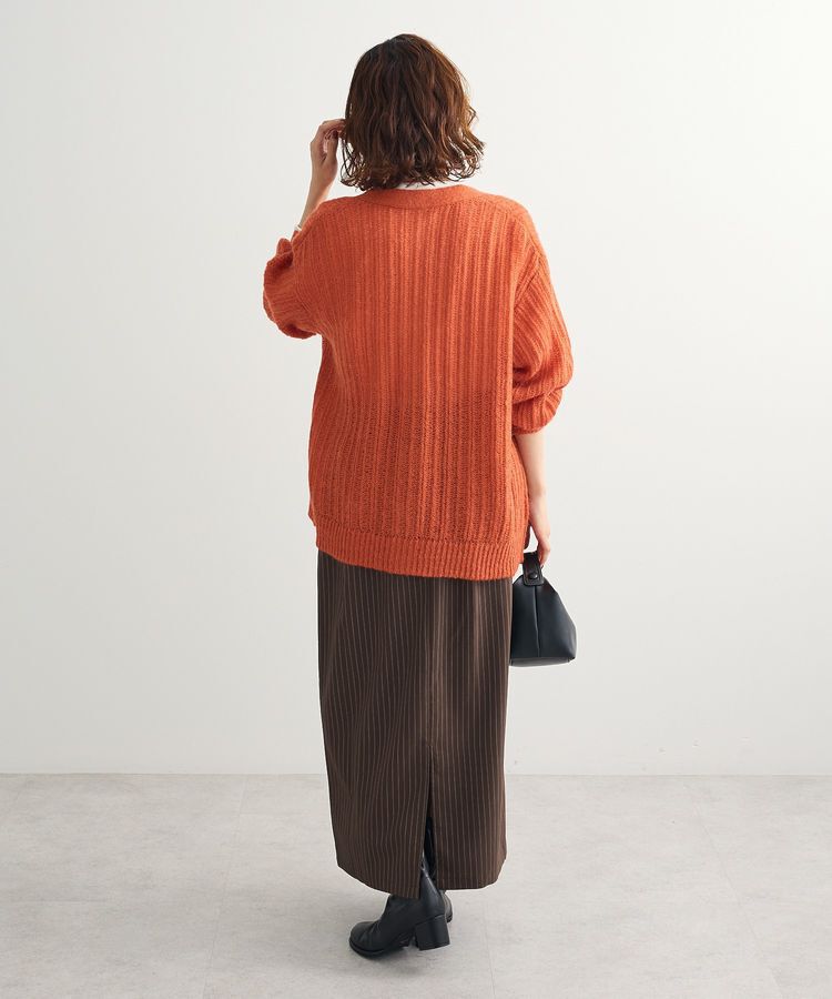 Green Parks「シアーニットVネックカーディガン」|カーディガン|