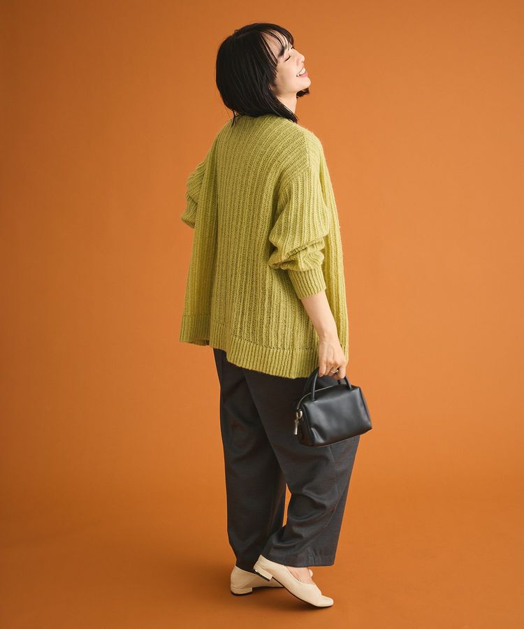 Green Parks「シアーニットVネックカーディガン」|カーディガン|