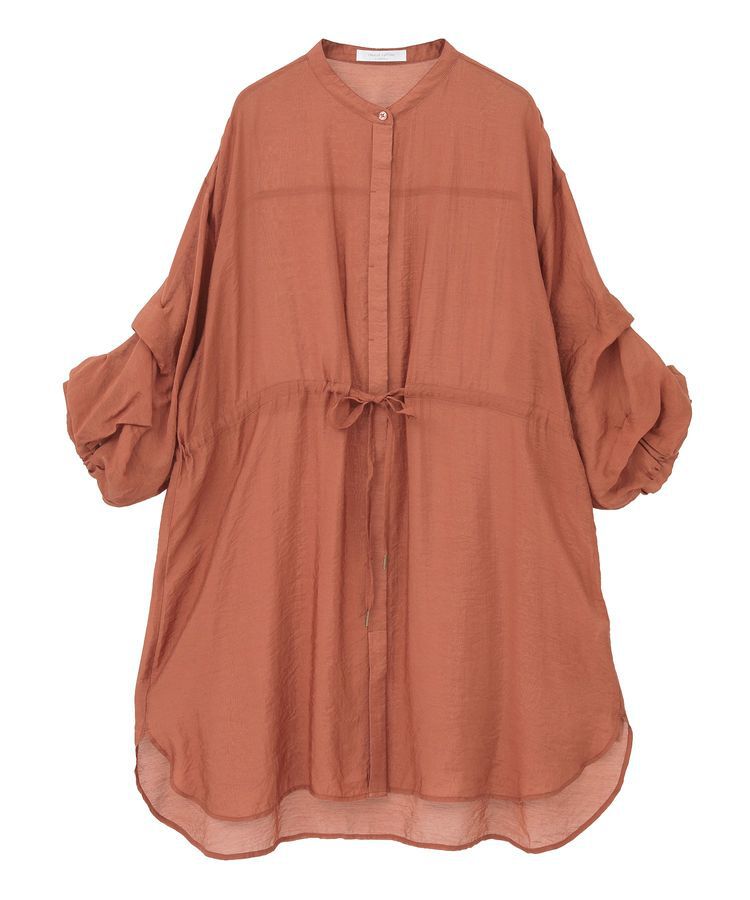 Green Parks「バンドカラー比翼タック袖チュニック」|チュニック|