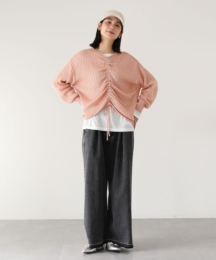 Green Parks「タックワイドデニムパンツ」|デニム|