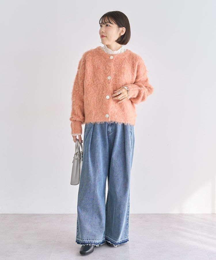 Green Parks「タックワイドデニムパンツ」|デニム|