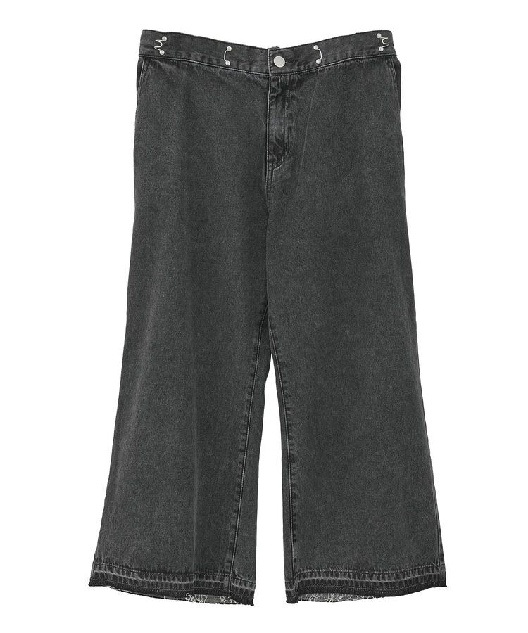 Green Parks「タックワイドデニムパンツ」|デニム|