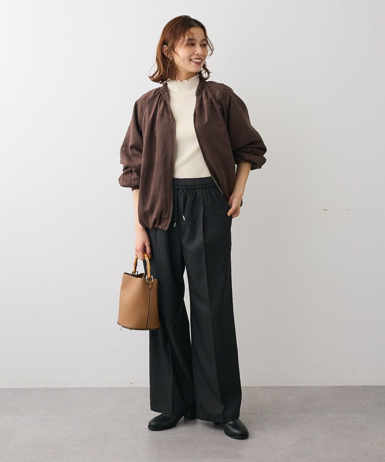 Green Parks「スウェードライクギャザーブルゾン」|ブルゾン・スタジャン|