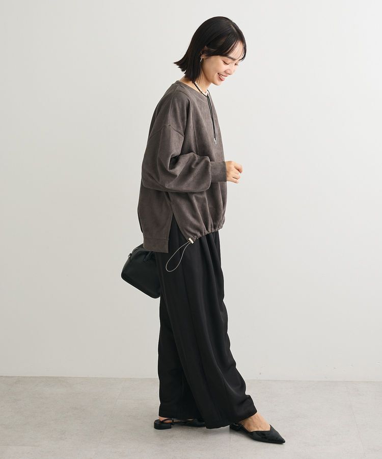 Green Parks「なめらかタッチスウェード調ドロストプルオーバー」|Tシャツ・カットソー|