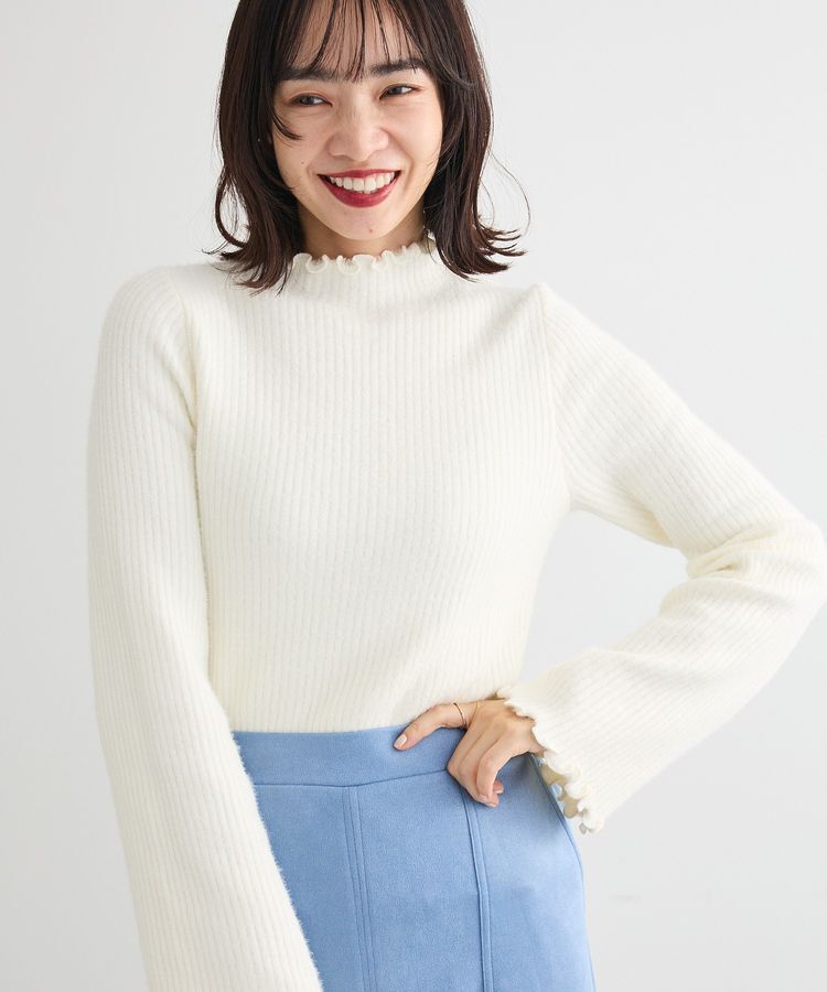 Green Parks「・swing by ウラシャギーフレアスリーブニット」|ニット・セーター|