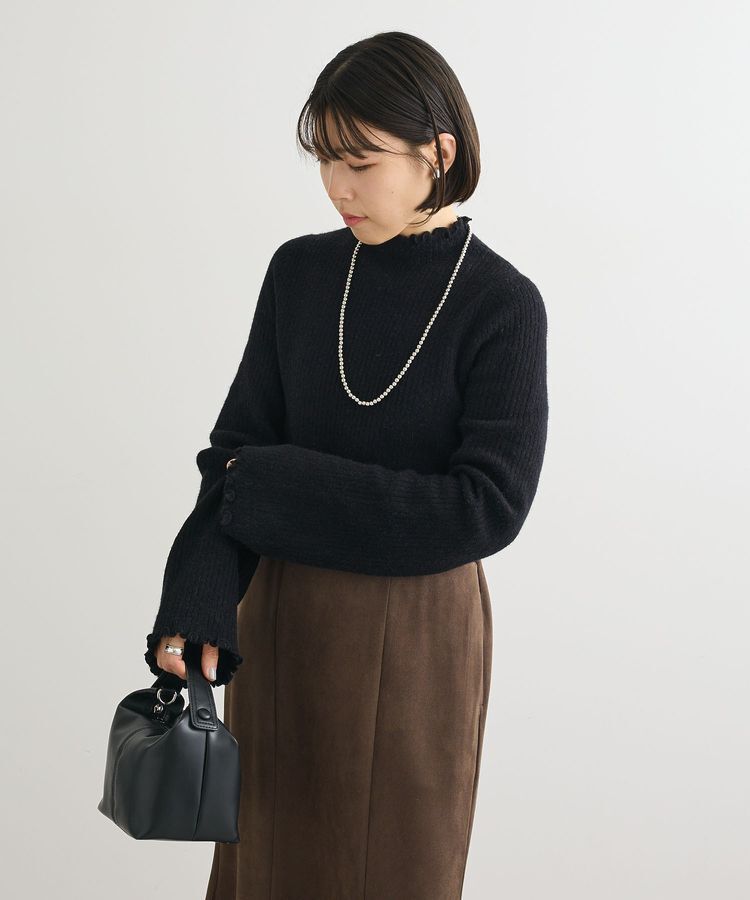 Green Parks「・swing by ウラシャギーフレアスリーブニット」|ニット・セーター|