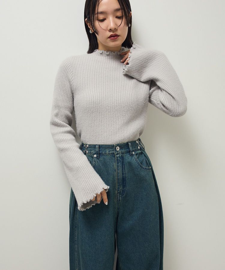 Green Parks「・swing by ウラシャギーフレアスリーブニット」|ニット・セーター|