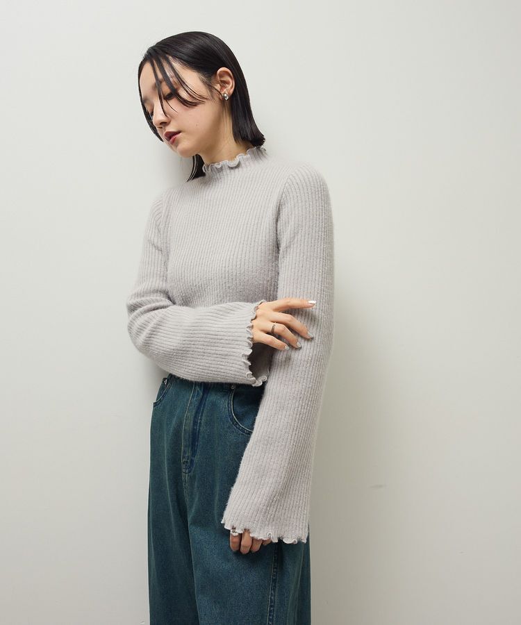 Green Parks「・swing by ウラシャギーフレアスリーブニット」|ニット・セーター|