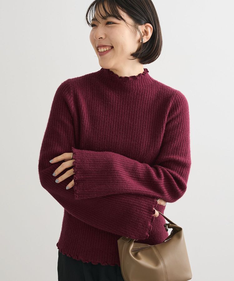 Green Parks「・swing by ウラシャギーフレアスリーブニット」|ニット・セーター|Bordeaux