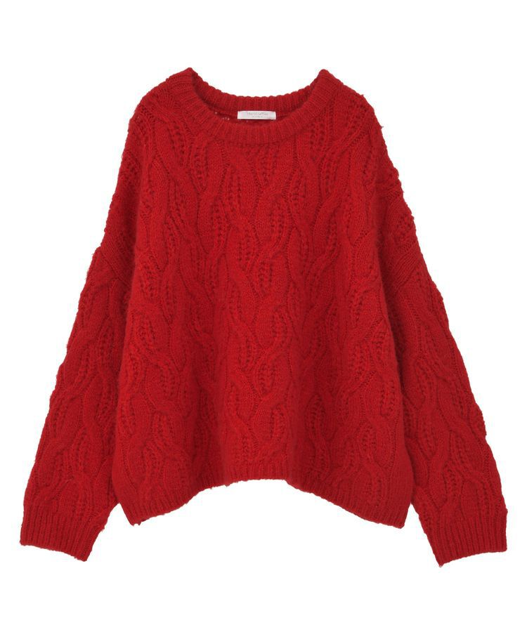 Green Parks「ふわふわケーブルニットプルオーバー」|ニット・セーター|