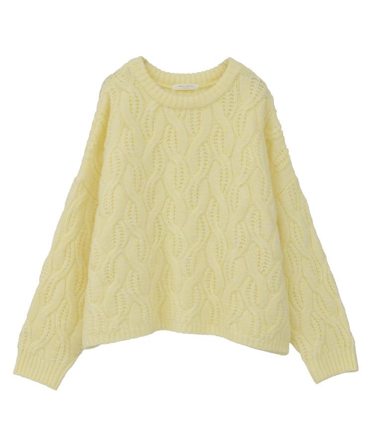 Green Parks「ふわふわケーブルニットプルオーバー」|ニット・セーター|