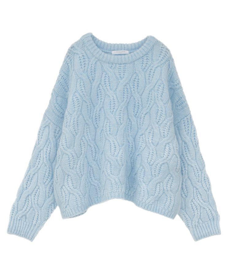 Green Parks「ふわふわケーブルニットプルオーバー」|ニット・セーター|