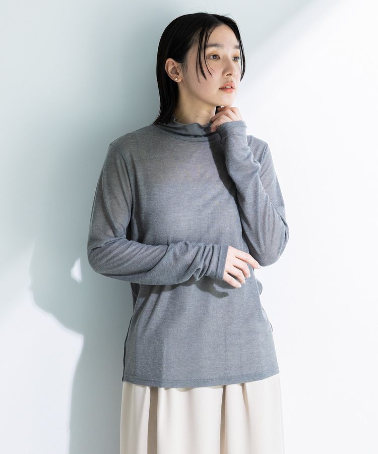 Green Parks「シアーリブタートルプルオーバー」|インナー|Gray
