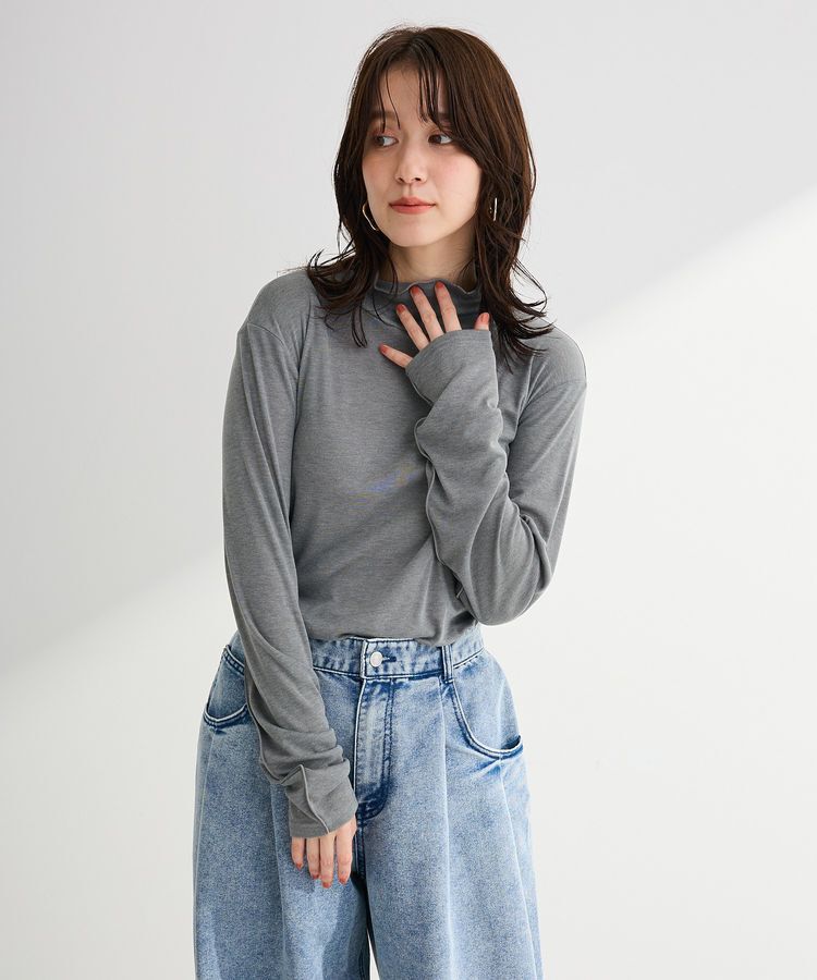 Green Parks「シアーリブタートルプルオーバー」|インナー|