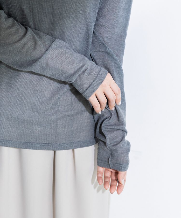 Green Parks「シアーリブタートルプルオーバー」|インナー|