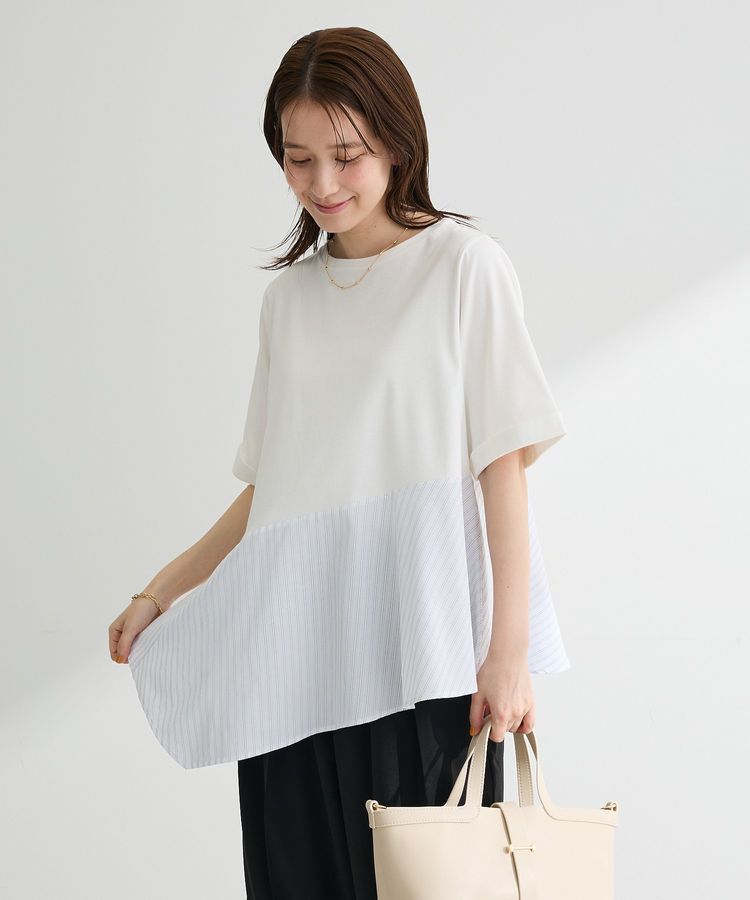 Green Parks「華やぎカットソー(アシメヘム)」|Tシャツ・カットソー|Off White