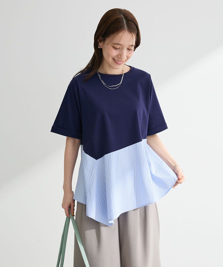 Green Parks「華やぎカットソー(アシメヘム)」|Tシャツ・カットソー|