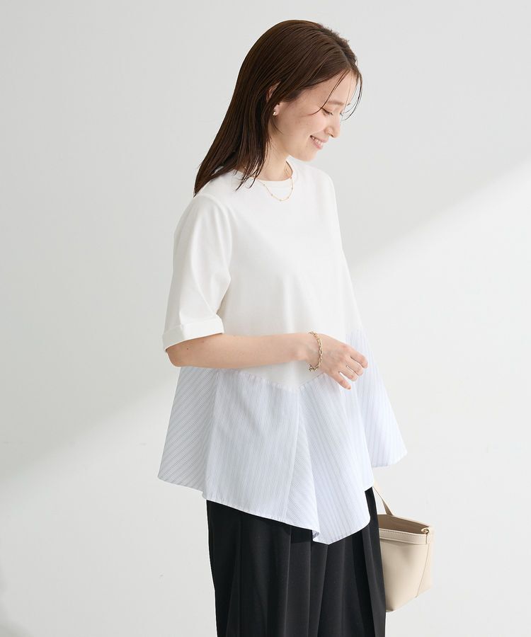 Green Parks「華やぎカットソー(アシメヘム)」|Tシャツ・カットソー|