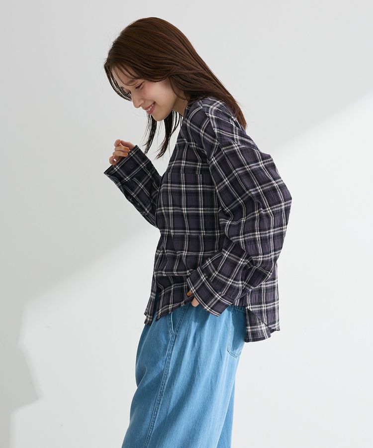 Green Parks「スカーフ付チェックシャツ」|シャツ・ブラウス|
