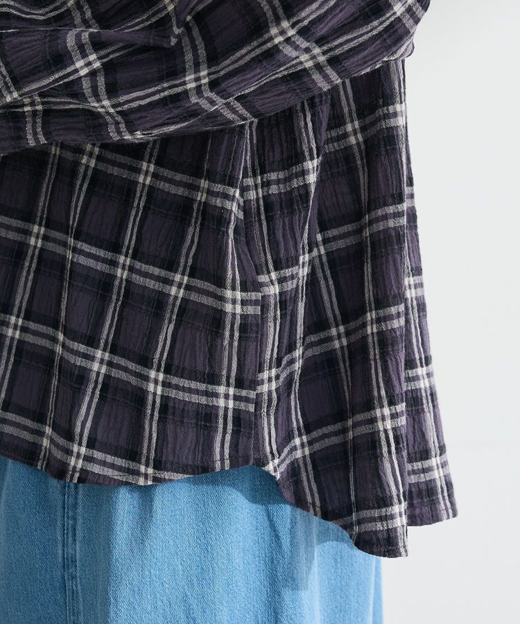 Green Parks「スカーフ付チェックシャツ」|シャツ・ブラウス|
