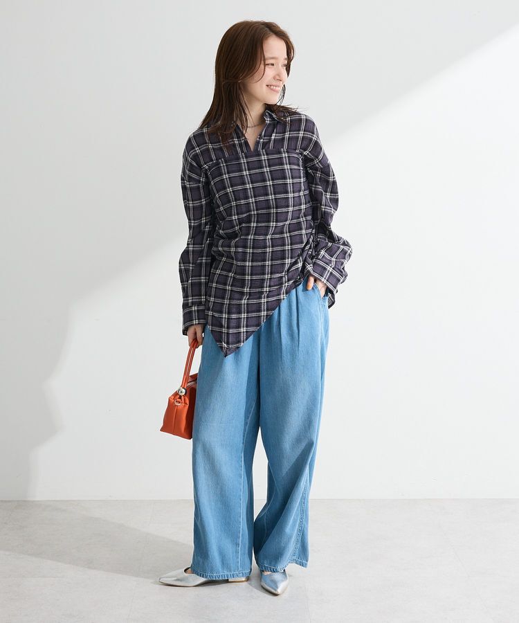 Green Parks「スカーフ付チェックシャツ」|シャツ・ブラウス|