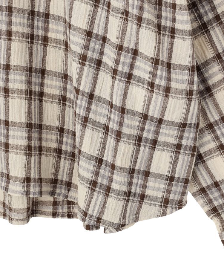 Green Parks「スカーフ付チェックシャツ」|シャツ・ブラウス|