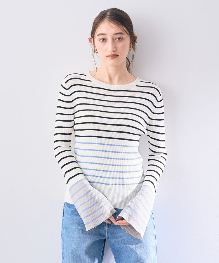 YECCA VECCA「マルチボーダー柄ニット」|ニット・セーター|