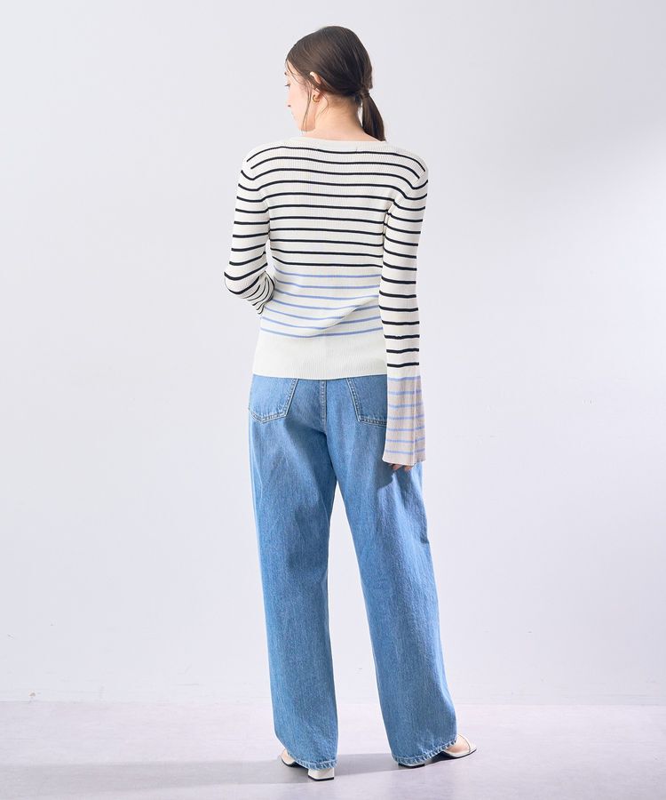 YECCA VECCA「マルチボーダー柄ニット」|ニット・セーター|