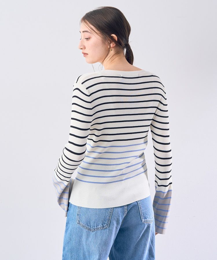 YECCA VECCA「マルチボーダー柄ニット」|ニット・セーター|