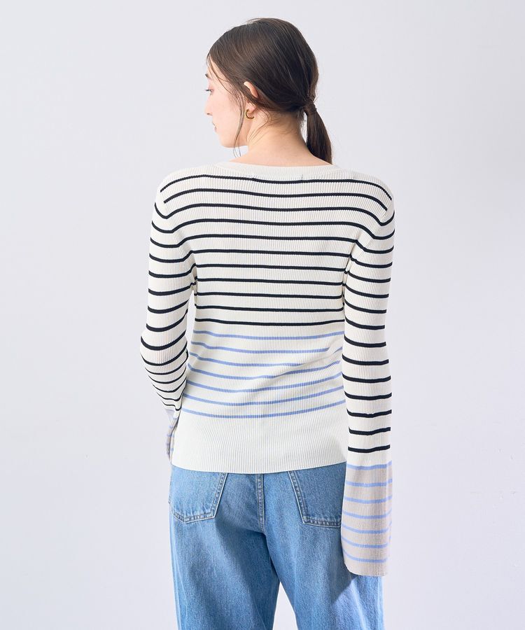 YECCA VECCA「マルチボーダー柄ニット」|ニット・セーター|