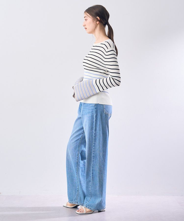 YECCA VECCA「マルチボーダー柄ニット」|ニット・セーター|