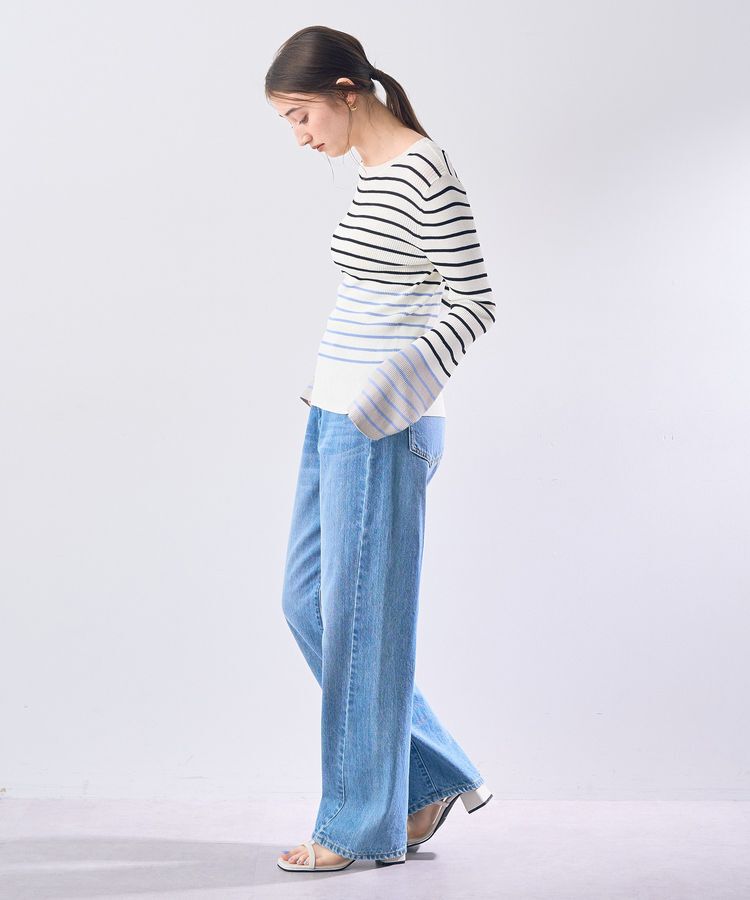 YECCA VECCA「マルチボーダー柄ニット」|ニット・セーター|