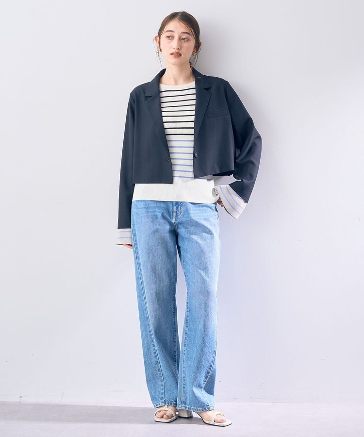 YECCA VECCA「マルチボーダー柄ニット」|ニット・セーター|