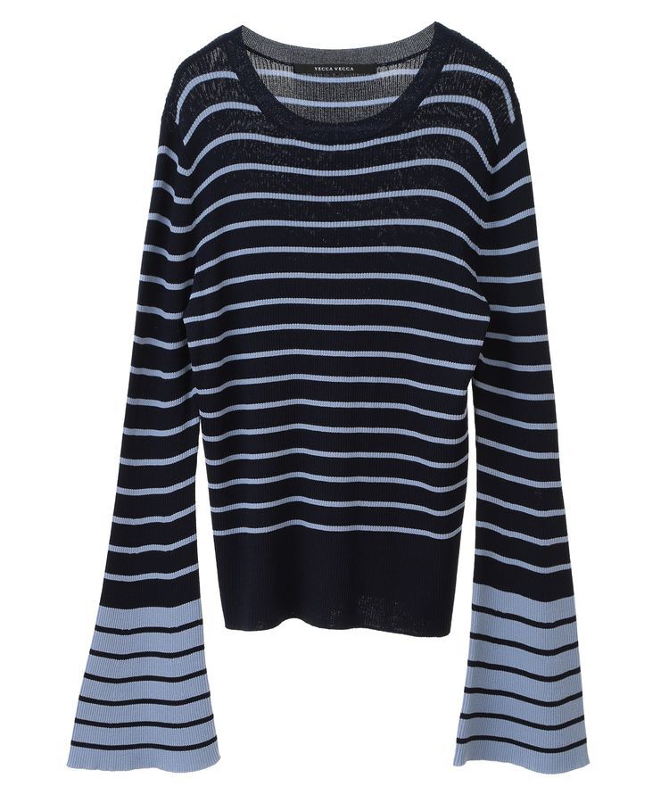 YECCA VECCA「マルチボーダー柄ニット」|ニット・セーター|