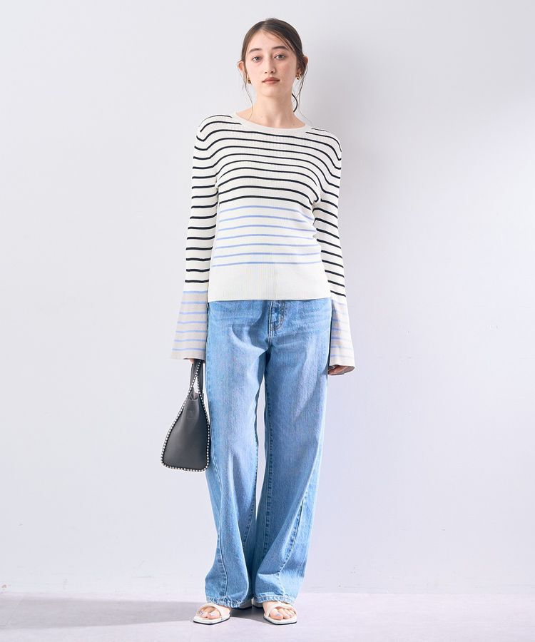 YECCA VECCA「マルチボーダー柄ニット」|ニット・セーター|