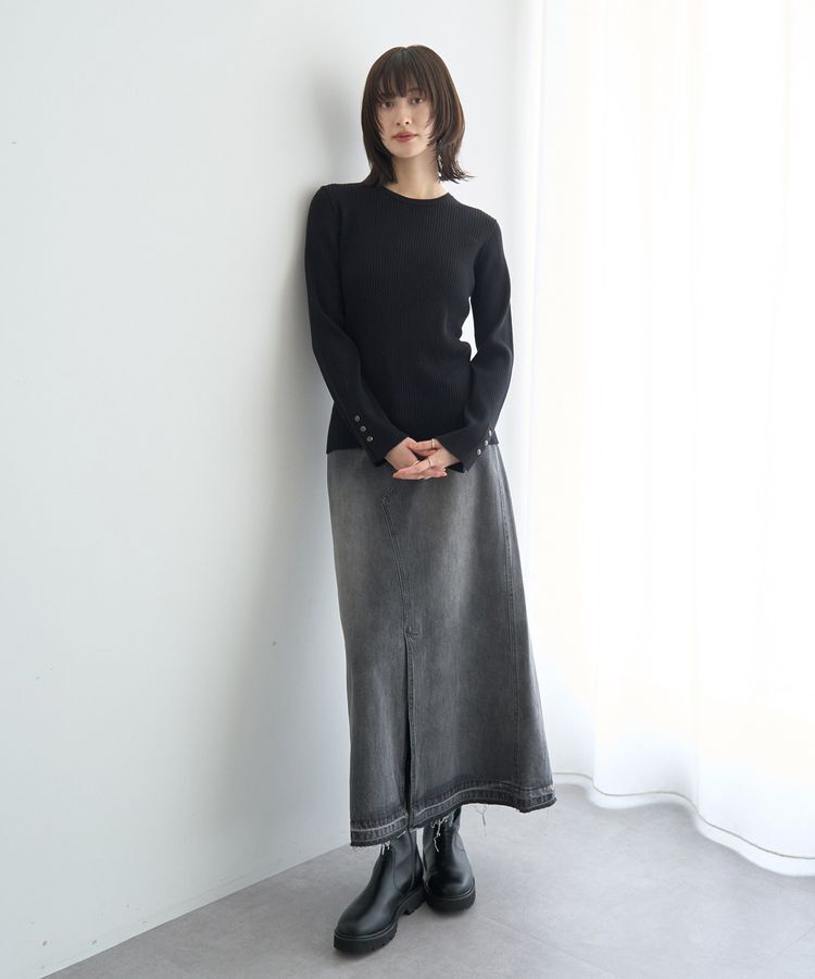 Editt by YECCA VECCA「ロングデニムスカート」|タイト|