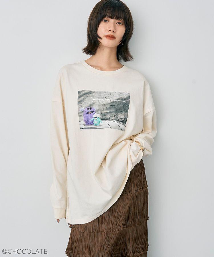 YECCA VECCA「【Whippi&Wrappi】プリントロンTee①」|Tシャツ・カットソー|