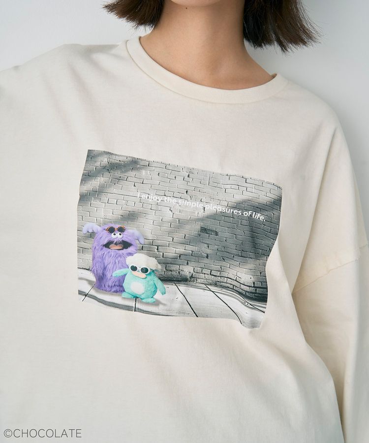 YECCA VECCA「【Whippi&Wrappi】プリントロンTee①」|Tシャツ・カットソー|