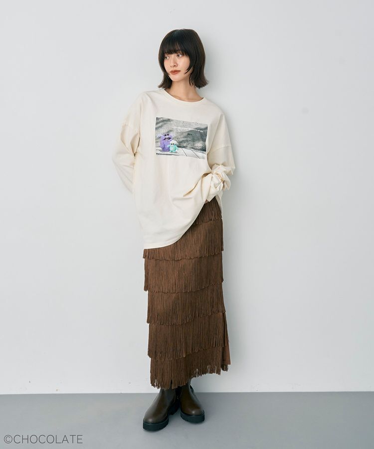 YECCA VECCA「【Whippi&Wrappi】プリントロンTee①」|Tシャツ・カットソー|