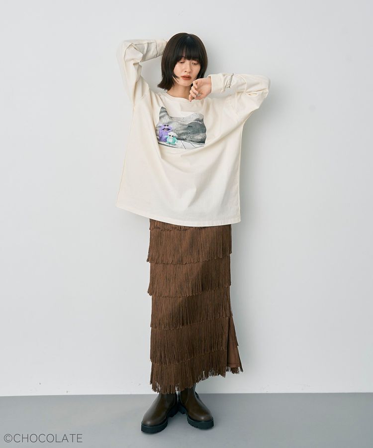 YECCA VECCA「【Whippi&Wrappi】プリントロンTee①」|Tシャツ・カットソー|