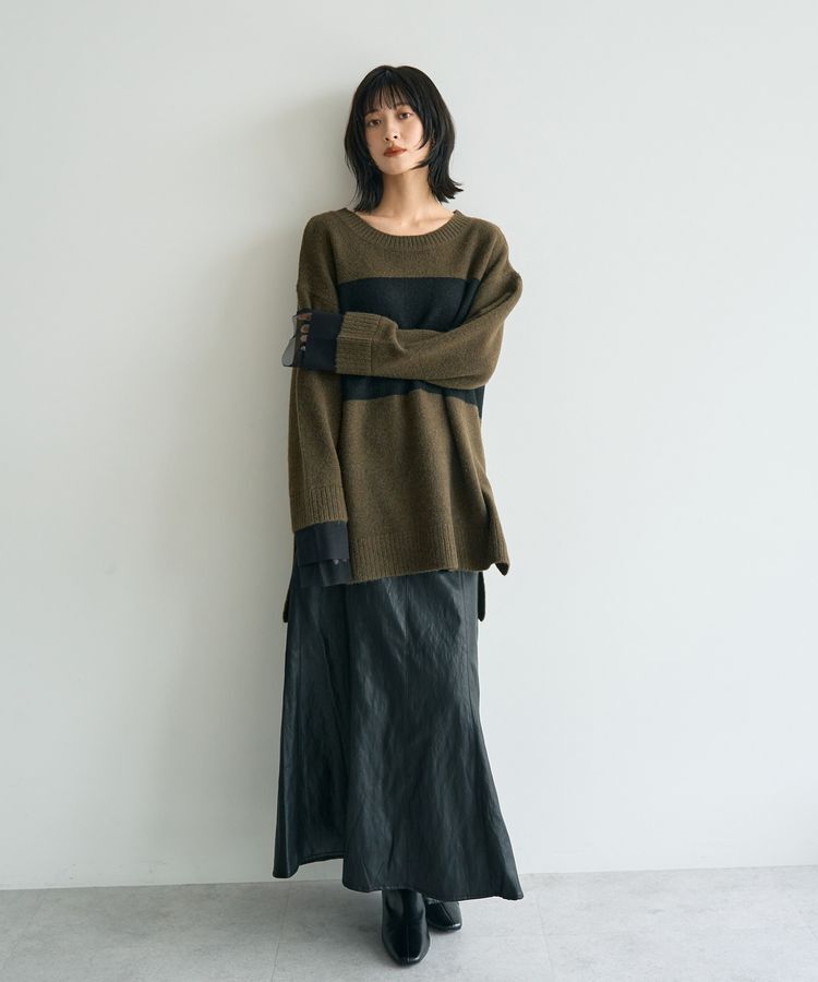 Editt by YECCA VECCA「袖レイヤードソフトニット」|ニット・セーター|
