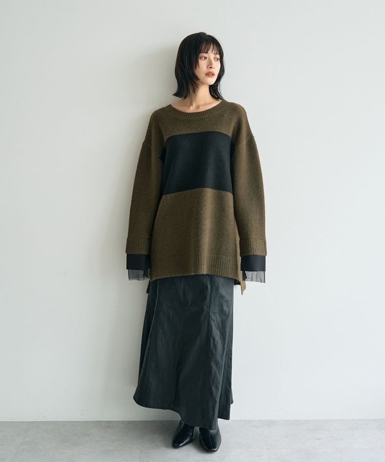 Editt by YECCA VECCA「袖レイヤードソフトニット」|ニット・セーター|