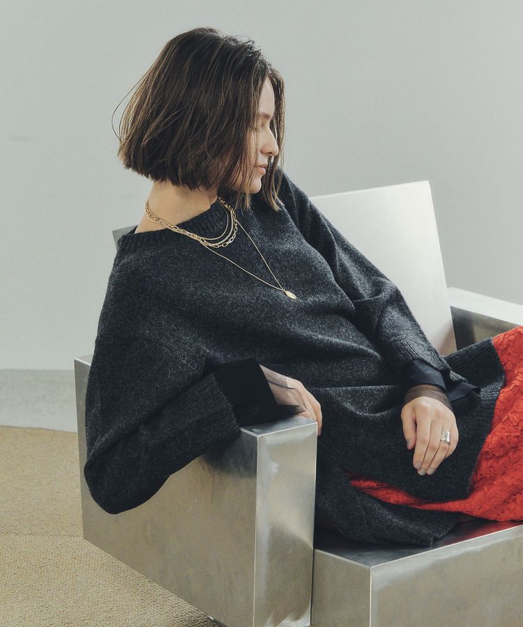 Editt by YECCA VECCA「袖レイヤードソフトニット」|ニット・セーター|