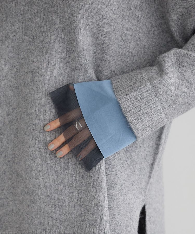 Editt by YECCA VECCA「袖レイヤードソフトニット」|ニット・セーター|