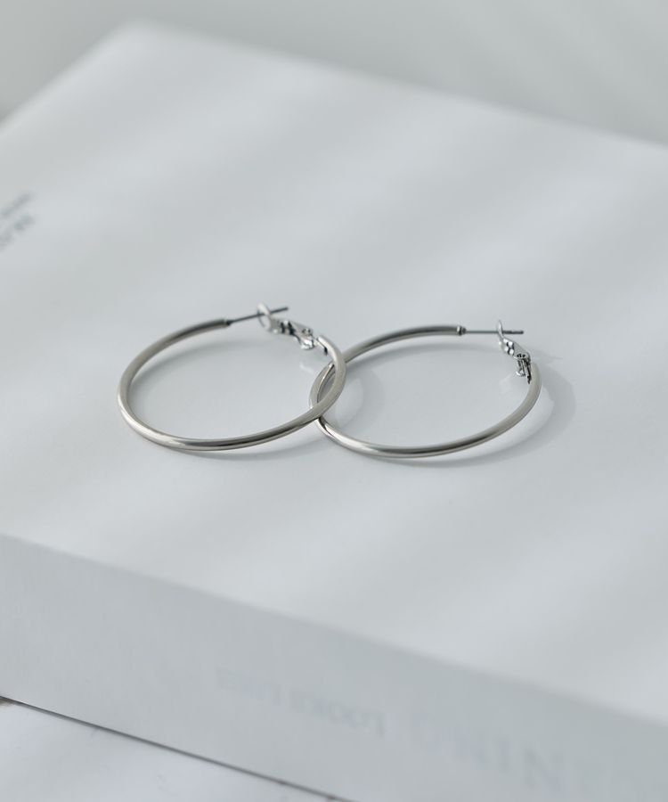 YECCA VECCA「ステンレスフープピアス」|ピアス|Silver