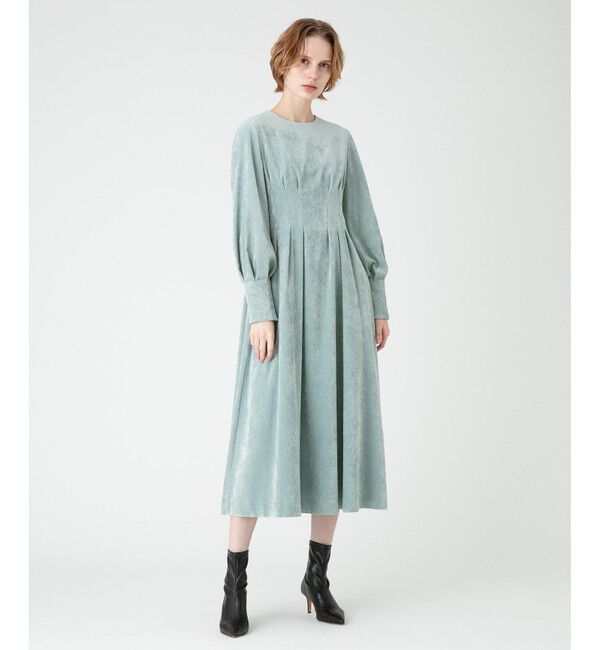 LOULOU WILLOUGHBY「【LOULOU WILLOUGHBY】ブライトコールタックワンピース」|ワンピース|ミントグリーン