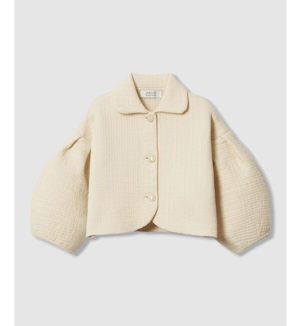 LOULOU WILLOUGHBY「【LOULOU WILLOUGHBY】ダブルジャガードパフニットジャケット」|ニット・セーター|