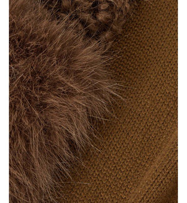 allureville「フェイクボアコンビニットジレ」|ニット・セーター|