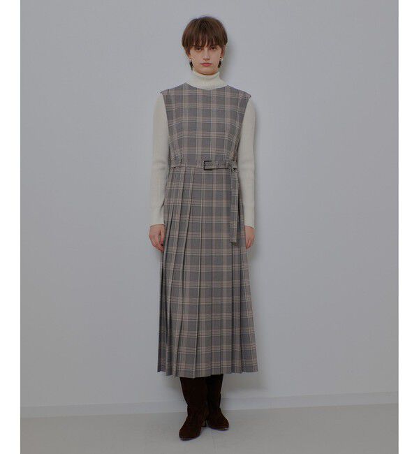 allureville「サイドスリットプリーツロングワンピース」|ワンピース|